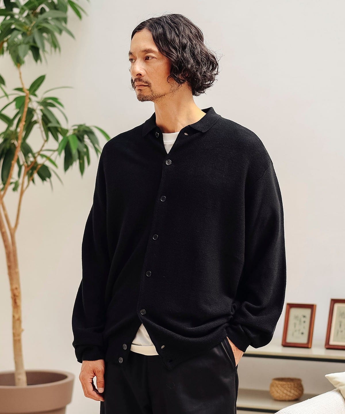 【美品】BAFY ビームス別注 ウール カーディガン ハイネック イタリア製 B:MING by BEAMS（ビーミング by ビームス）【別注】 TOWN CRAFT