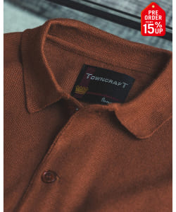 【+15%ポイントUP】【別注】TOWN CRAFT / ポロ カーディガン