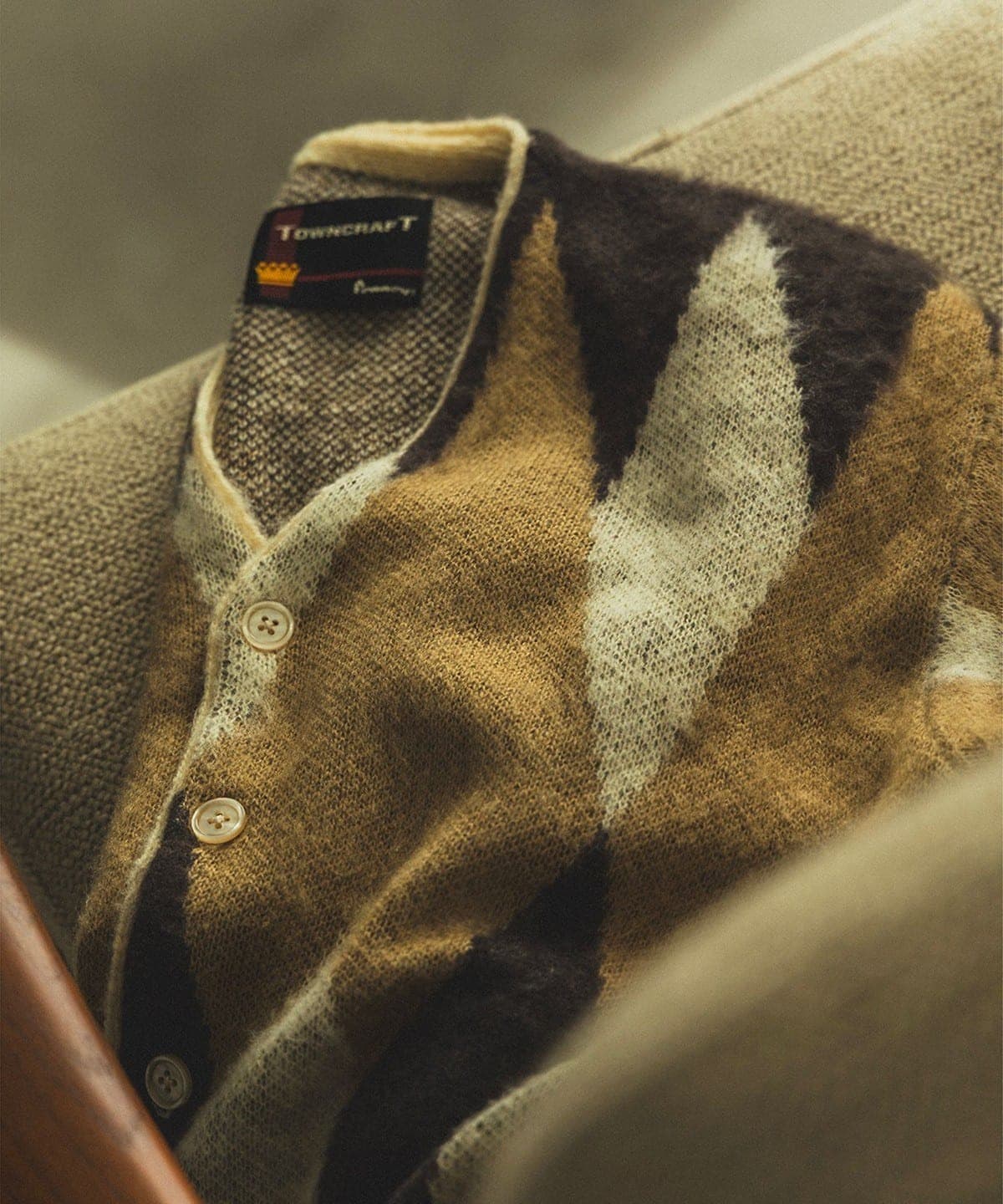 【別注】TOWN CRAFT タウンクラフト / シャギー カーディガン トップス MEN ARGYLE XL 【別注】TOWN CRAFT タウンクラフト / シャギー カーディガン トップス MEN ARGYLE XL