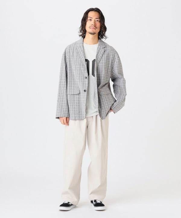 BEAMS F（ビームスF）EASY MARZOTTO リネン チェック ジャケット