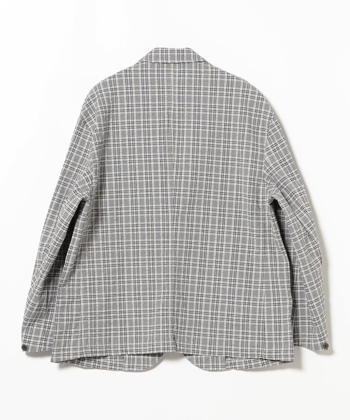 未使用タグ付　ビームス　テーラードジャケット　シアサッカー　洗濯可能　黒 BEAMS+ ジャケット テーラードジャケット COOLMAX(R) シア