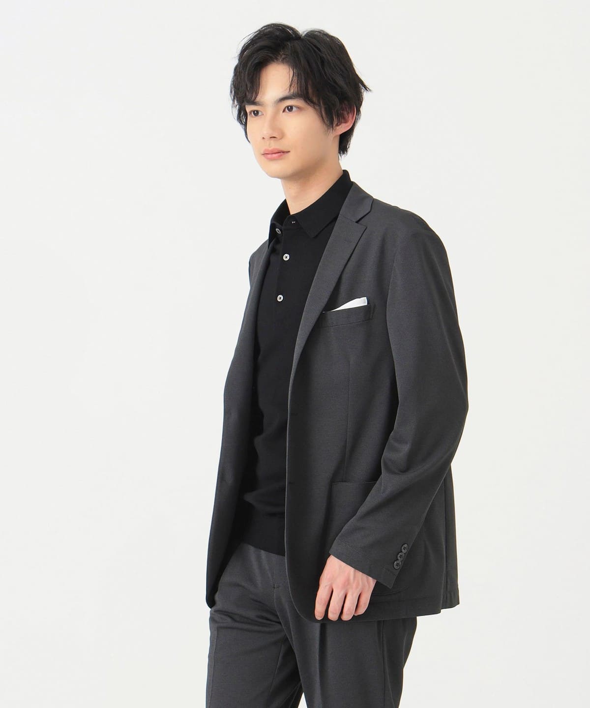 Breeze Cool(R) メッシュ 2ボタン ジャケット (セットアップ対応/ナローフィット) ジャケット MEN CHARCOAL XL Breeze Cool(R) メッシュ 2ボタン ジャケット (セットアップ対応/ナローフィット) ジャケット MEN CHARCOAL XL