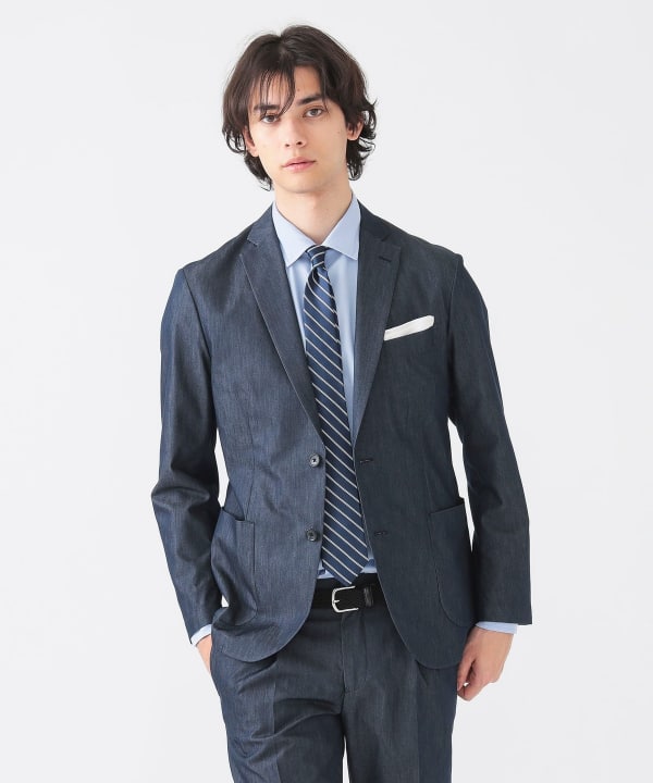 B:MING by BEAMS セットアップ デニムライク インディゴ