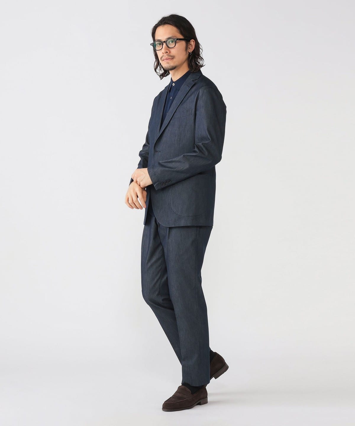 B:MING by BEAMS セットアップ デニムライク インディゴ