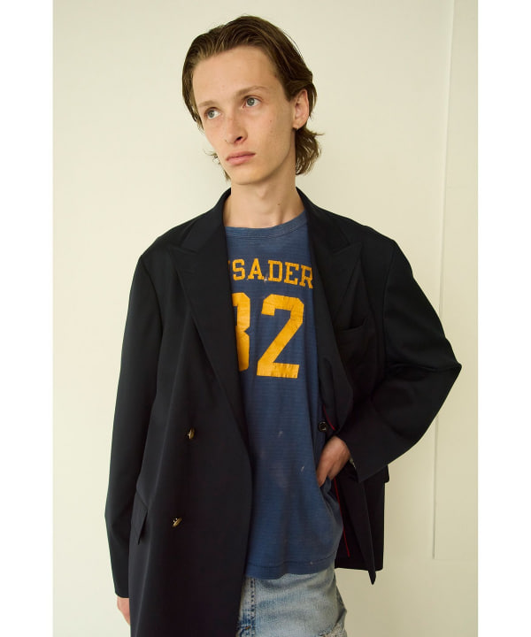 極美品●BEAMS 紺ブレ テーラードジャケット 金ボタン オーバーサイズ メンズスーツKOKUBO 紺ブレザー メンズ メタルボタン 金釦