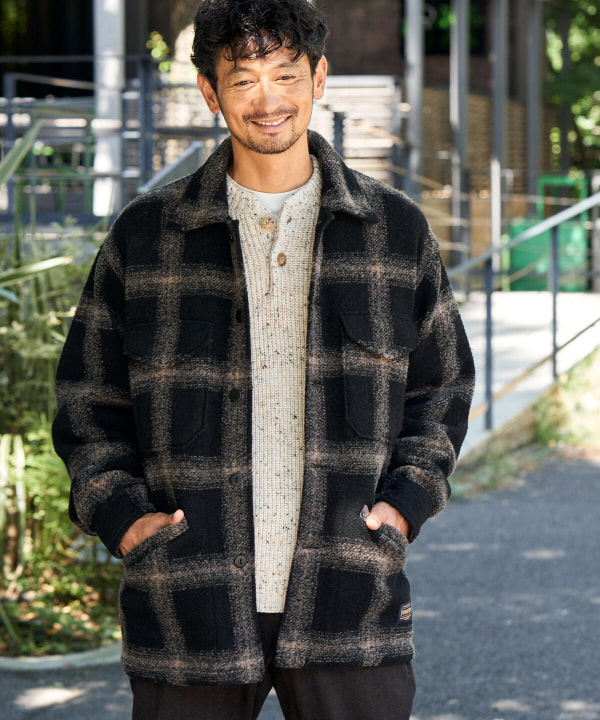 【NAVY/BROWN】PENDLETON * B:MING by BEAMS / 別注 CPO ジップジャケット