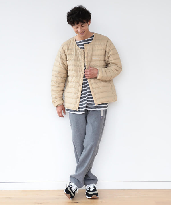 Mont-Bell モンベル ジャケット サイズ:M B:MING by BEAMS 別注 ラウンドネック スペリオ ダウンジャケット カーキ アウター ブルゾン コート【メンズ】メンズ