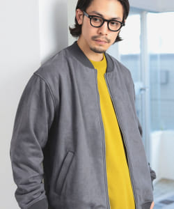 フェイクスエード ジップ ブルゾン