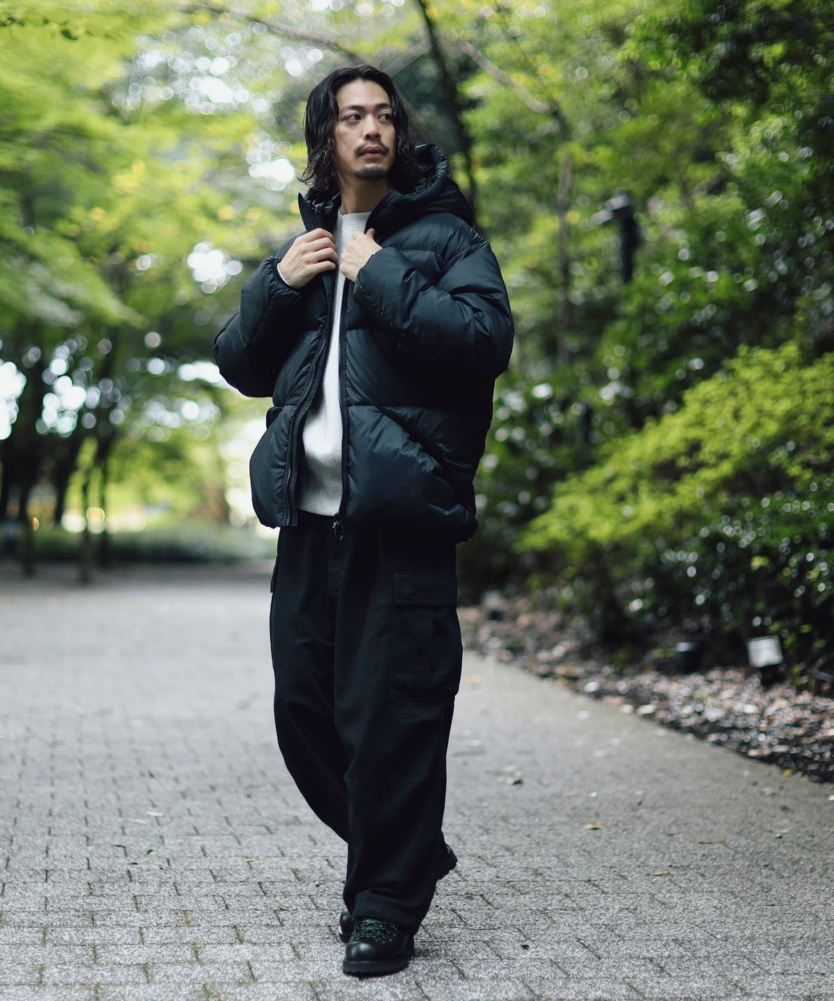 B:MING by BEAMS 河田 ダウンジャケットM ネイビー ビームス