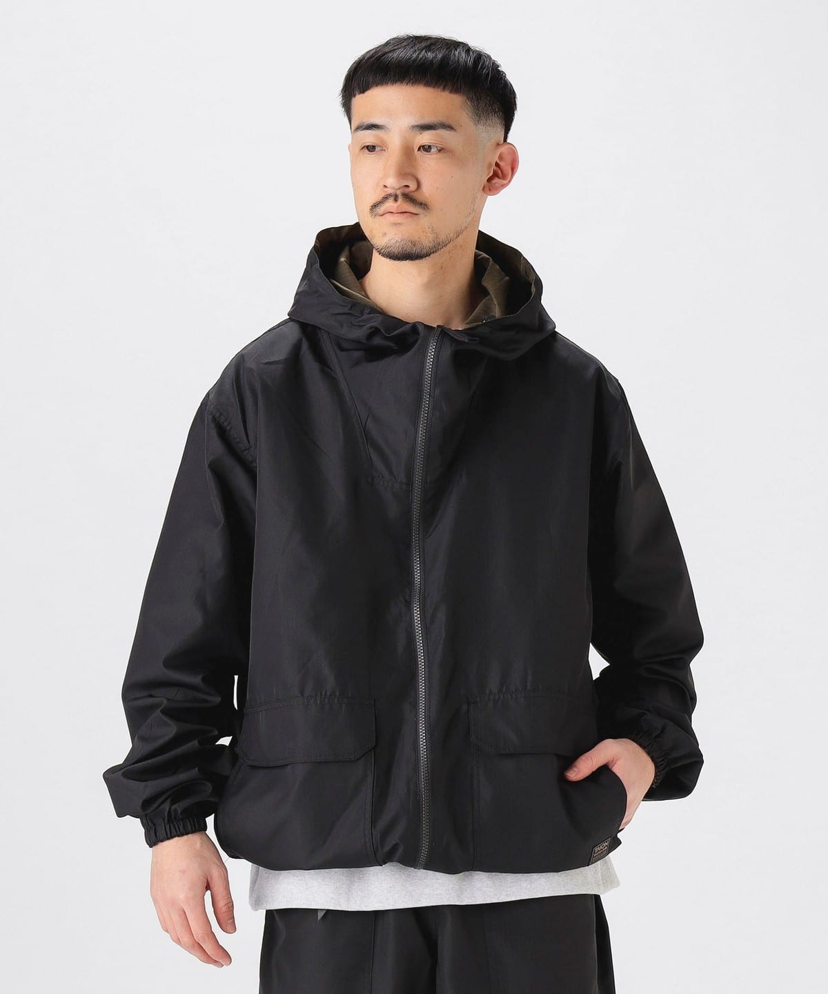 ◆C368 新品 ビームス B:MING by BEAMS　スウェット生地　パーカ　Mサイズ　紺　ネイビー B:MING by BEAMS（ビーミング by ビームス）ギンガム ブラウス（シャツ