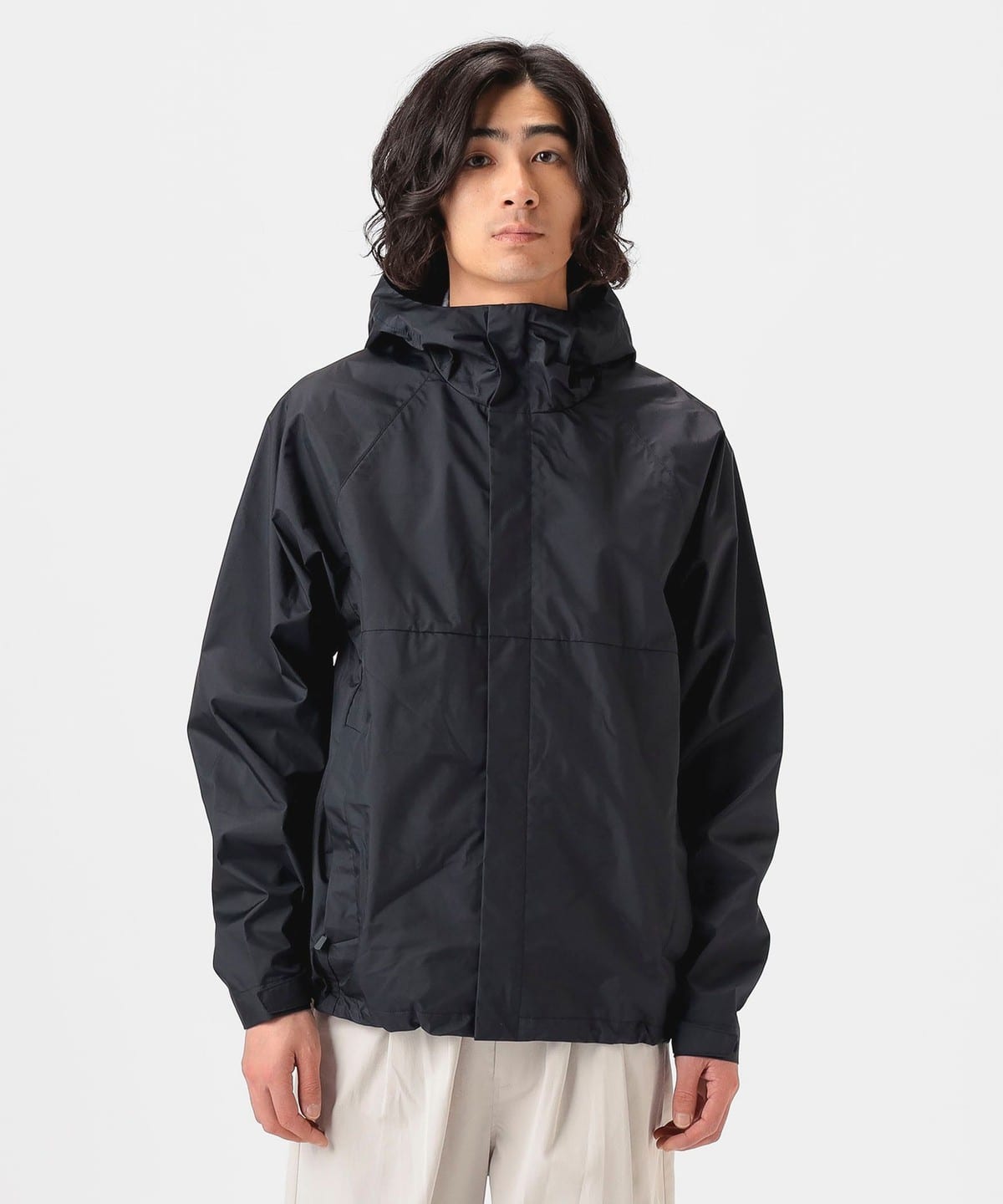 撥水 防風 3レイヤー ナイロン ジャケット ブルゾン MEN BLACK L 撥水 防風 3レイヤー ナイロン ジャケット ブルゾン MEN BLACK L