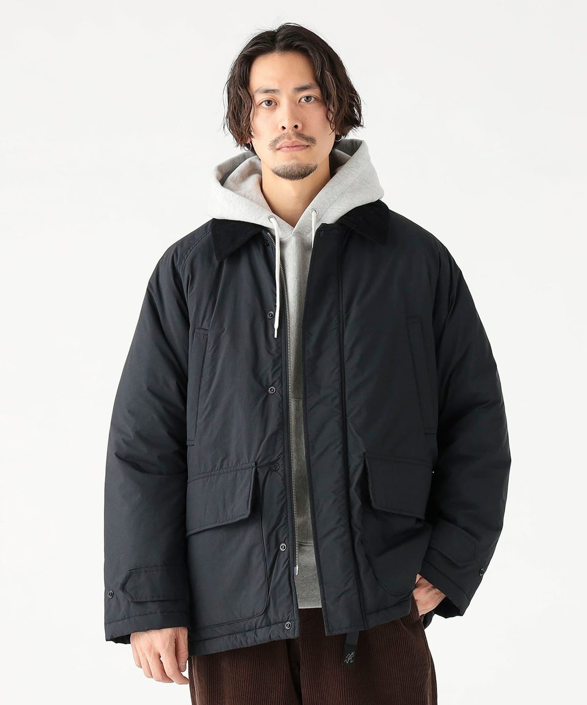 ビームスオリジナル　中綿　ハンティングjkt B:MING by BEAMS（ビーミング by ビームス）衿コール 中綿