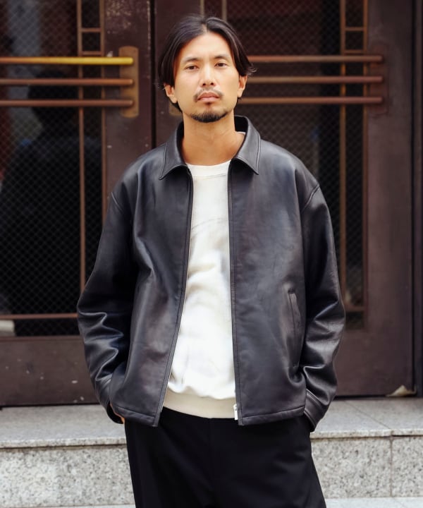 BEAMS レザー ジップブルゾン BEAMS の人気アイテム『レザー ジップブルゾン』が再入荷 | UP
