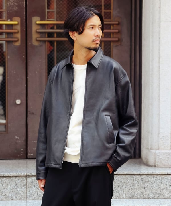 美品　BEAMS GOLF ジップ　ブルゾン　ジャケット B:MING by BEAMS（ビーミング by ビームス）フェイク スウェード