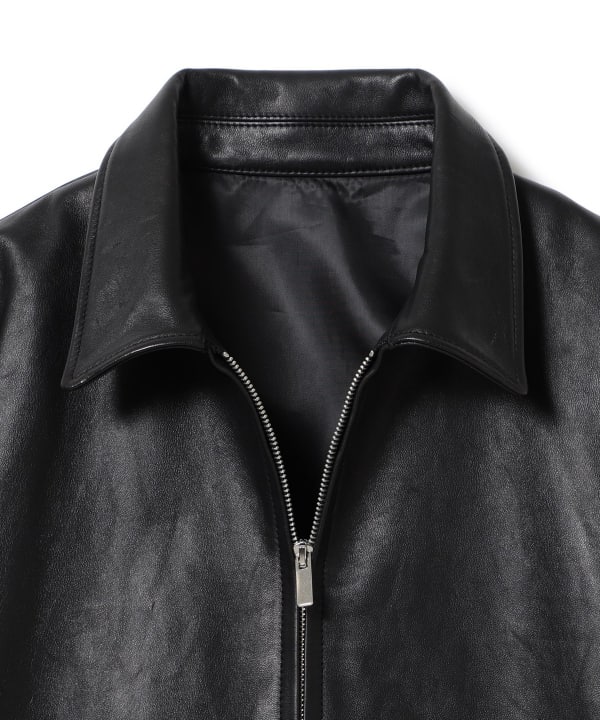 BEAMS レザー ジップブルゾン BEAMS（ビームス）レザー ジップブルゾン（ブルゾン ブルゾン