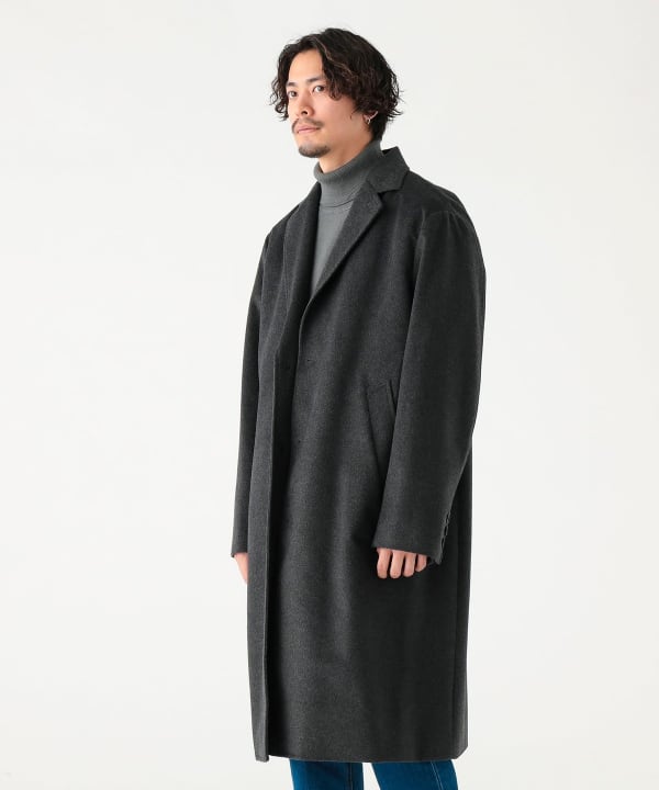ND913さ@ BEAMS 新品 2.5万 極上チェスターコート M B:MING by BEAMS（ビーミング by ビームス）タスマニアウール