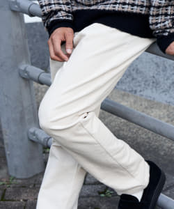 ▲バイアスコーデュロイ ストレッチ 5ポケット パンツ
