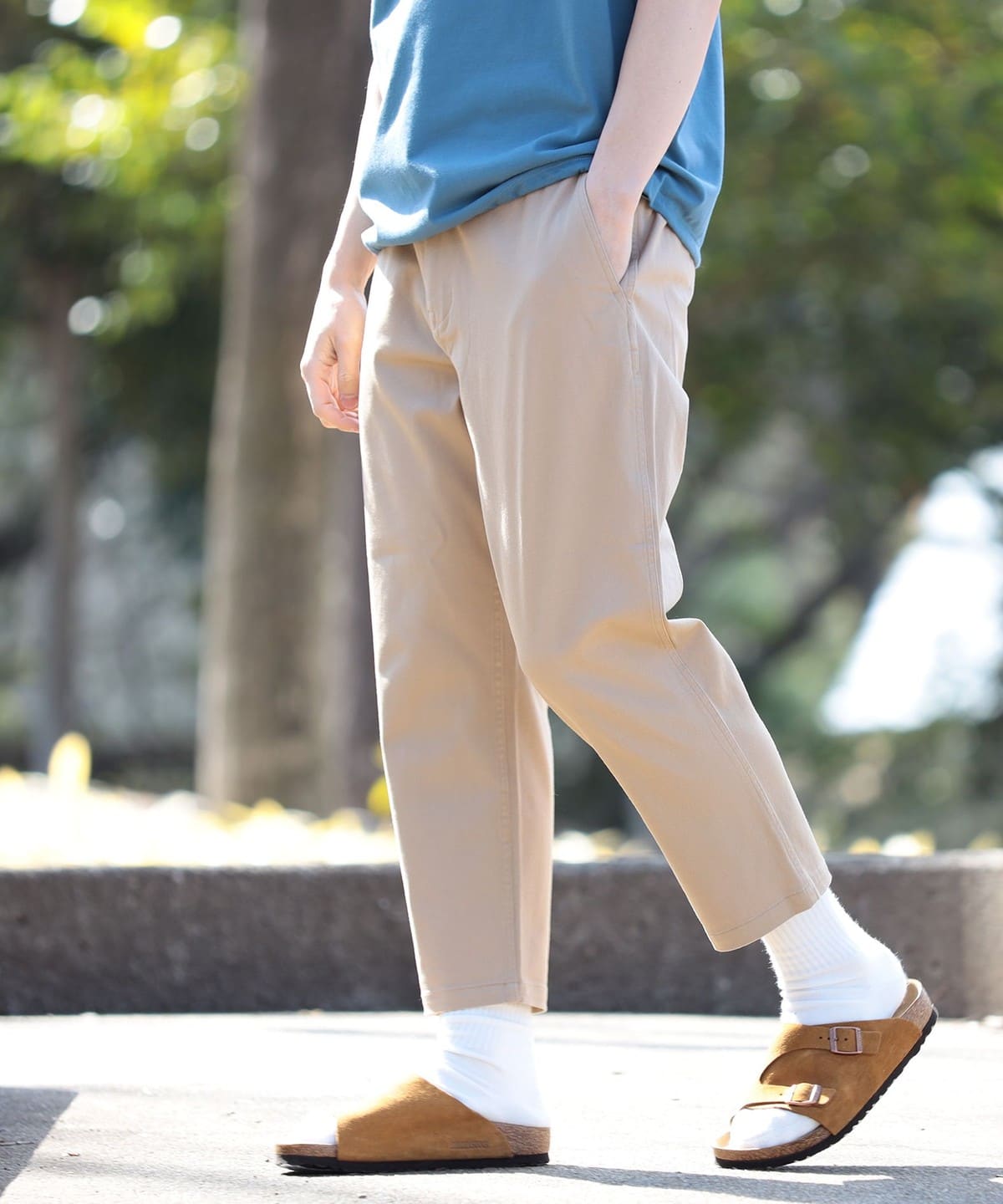 ベーシック イージー チノ 8分丈 パンツ パンツ MEN BEIGE M ベーシック イージー チノ 8分丈 パンツ パンツ MEN BEIGE M