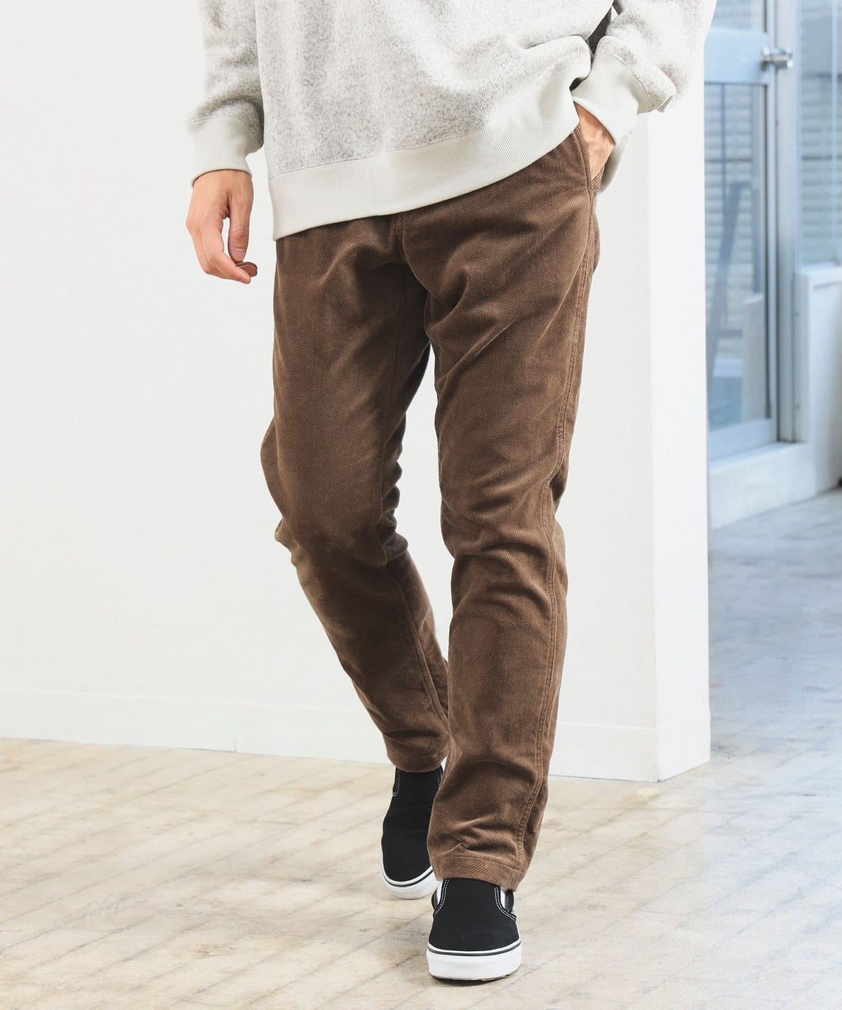 ストレッチ バイアスコール パンツ パンツ MEN BEIGE S ストレッチ バイアスコール パンツ パンツ MEN BEIGE S