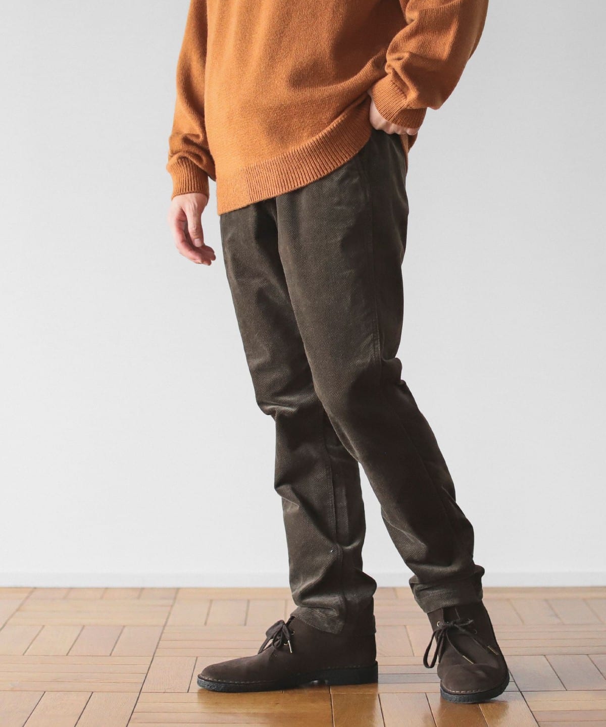 ストレッチ バイアスコール パンツ パンツ MEN TAUPE S ストレッチ バイアスコール パンツ パンツ MEN TAUPE S