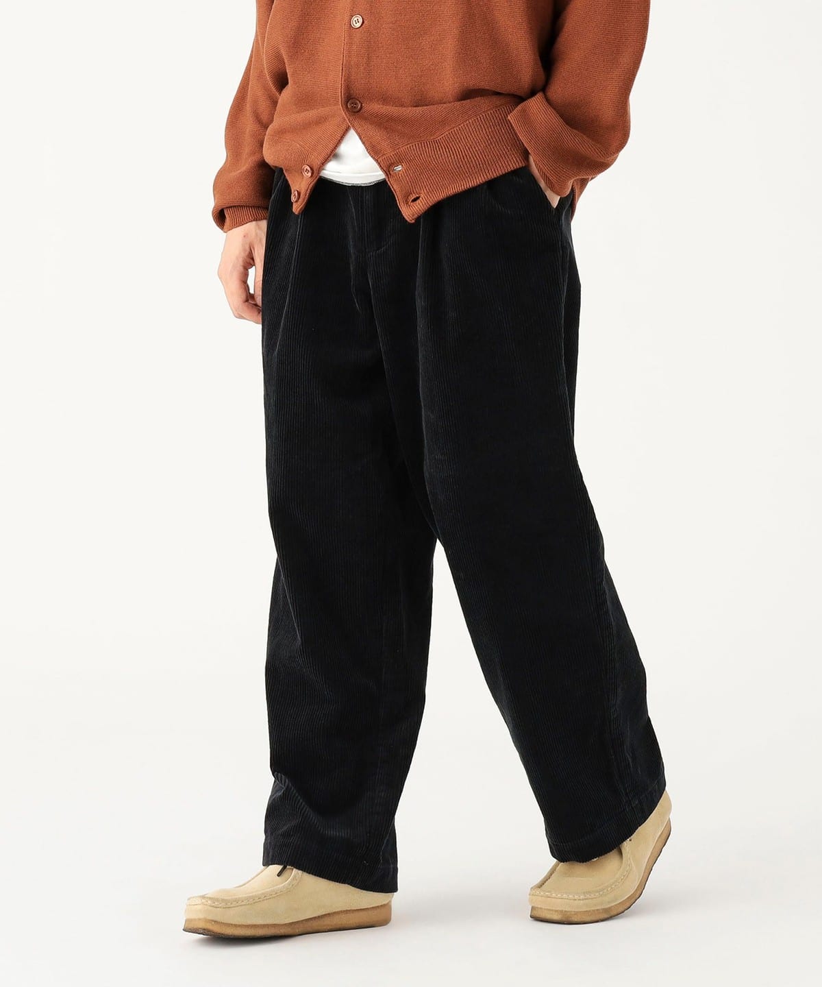8ウェル コーデュロイ ワイド パンツ パンツ MEN BLACK M 8ウェル コーデュロイ ワイド パンツ パンツ MEN BLACK M