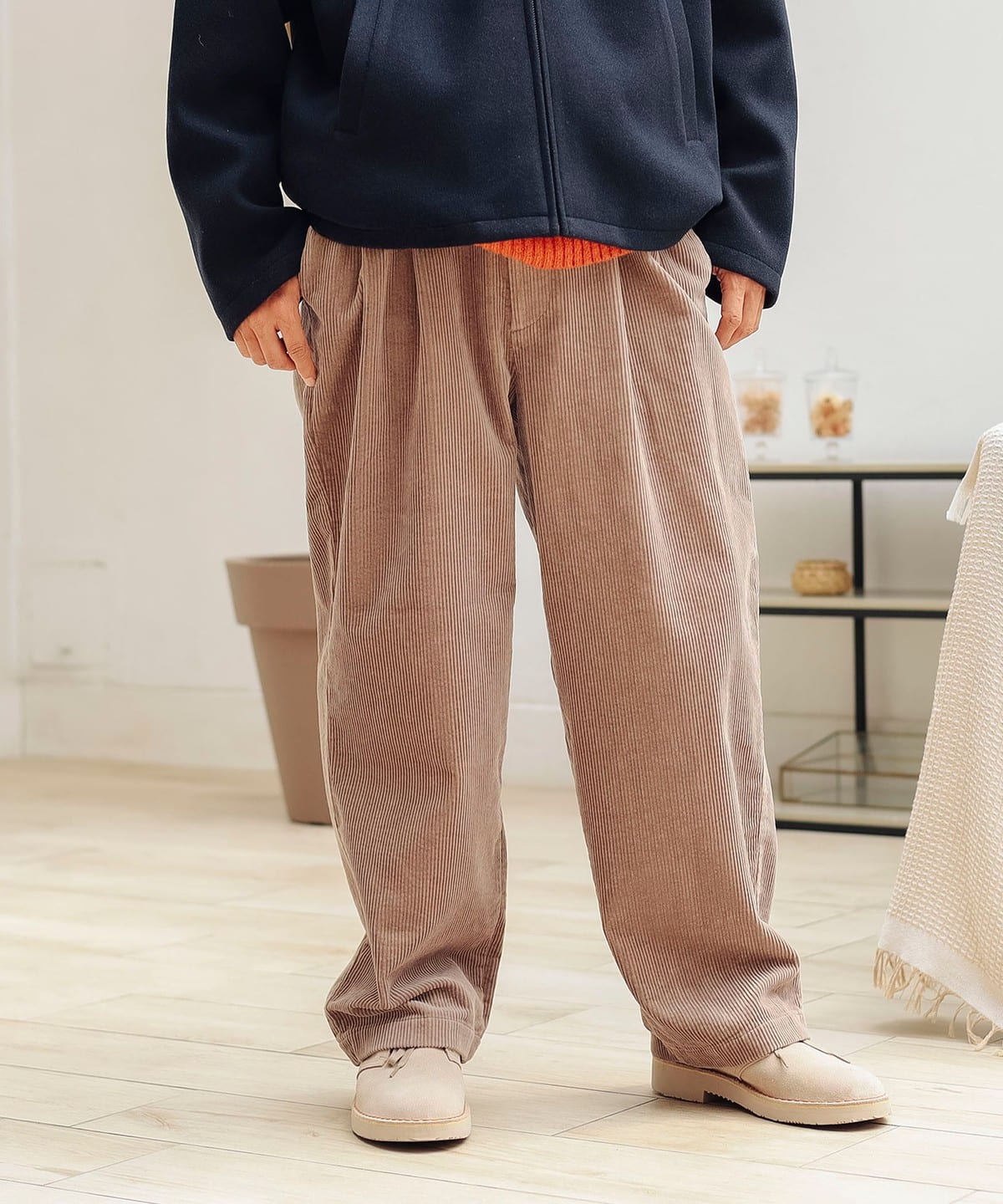 8ウェル コーデュロイ ワイド パンツ パンツ MEN BEIGE M 8ウェル コーデュロイ ワイド パンツ パンツ MEN BEIGE M