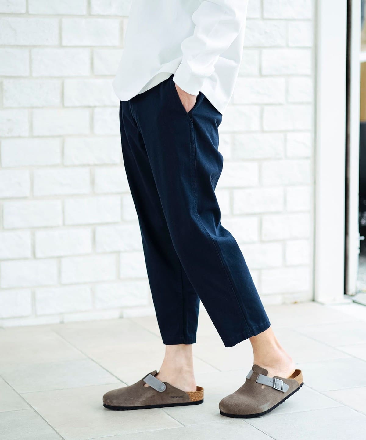 ベーシック テーパード チノ 8分丈 パンツ パンツ MEN NAVY XL ベーシック テーパード チノ 8分丈 パンツ パンツ MEN NAVY XL