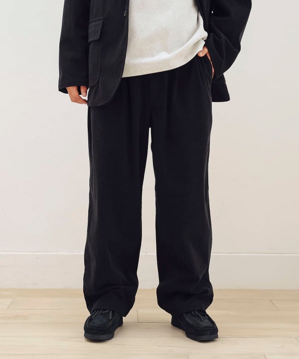 【美品クリーニング済み】SSZ ワイドコーデュロイパンツ Mサイズ 黒 ブラック 美品クリーニング済み】SSZ ワイドコーデュロイパンツ Mサイズ 黒 ブラック