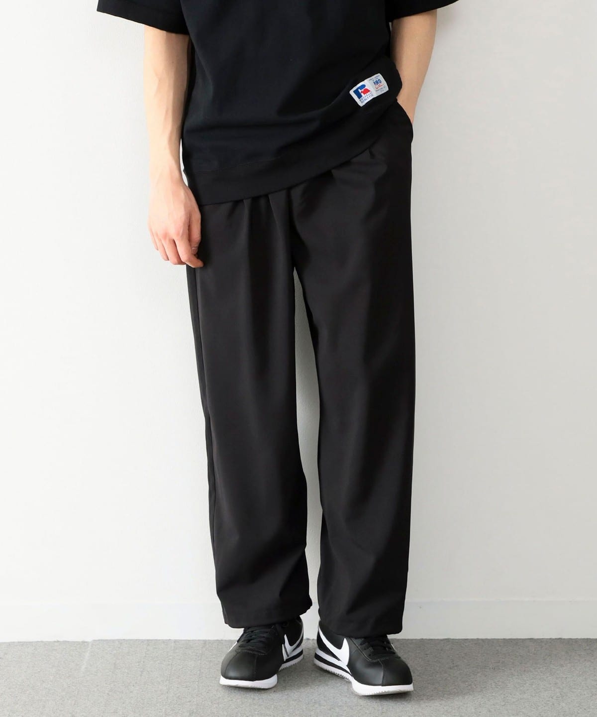 【4/24再値下げ】トロピカル ポリエステル ワイド イージーパンツ パンツ MEN BLACK XL 【4/24再値下げ】トロピカル ポリエステル ワイド イージーパンツ パンツ MEN BLACK XL