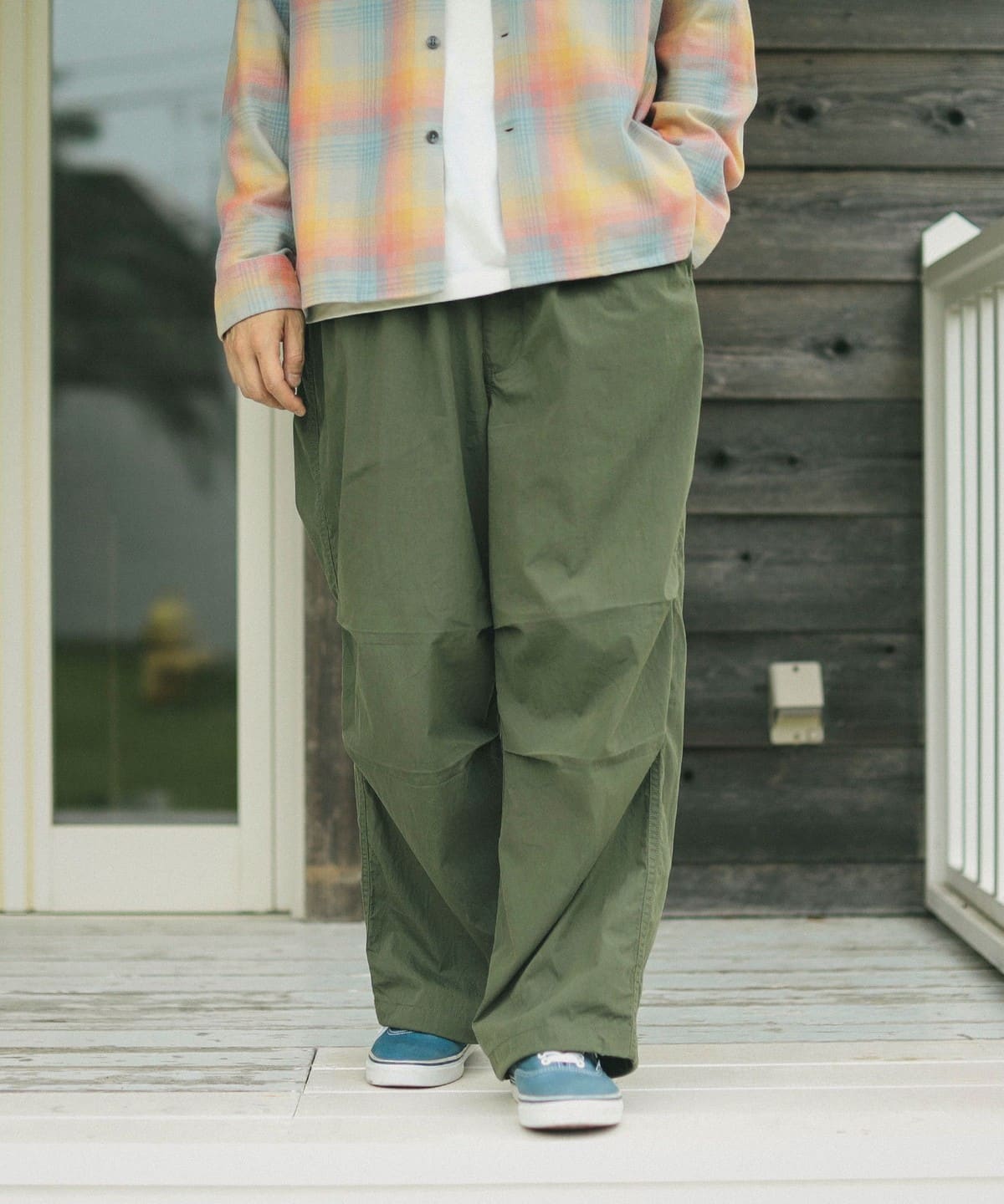 コットンナイロン オーバーパンツ パンツ MEN OLIVE M コットンナイロン オーバーパンツ パンツ MEN OLIVE M