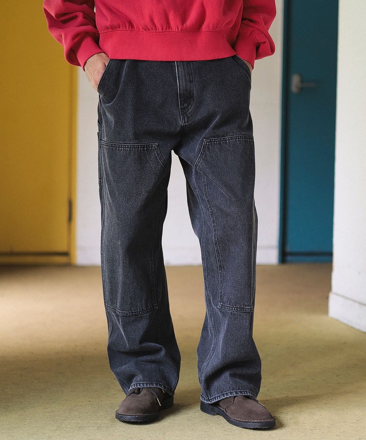 ambiance / Double Knee Pants パンツ MEN BLACK XL ambiance / Double Knee Pants パンツ MEN BLACK XL