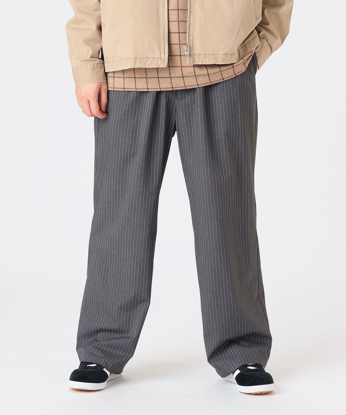 【4/24新規値下げ】ワイド イージー パンツ パンツ MEN GREY ST L 【4/24新規値下げ】ワイド イージー パンツ パンツ MEN GREY ST L
