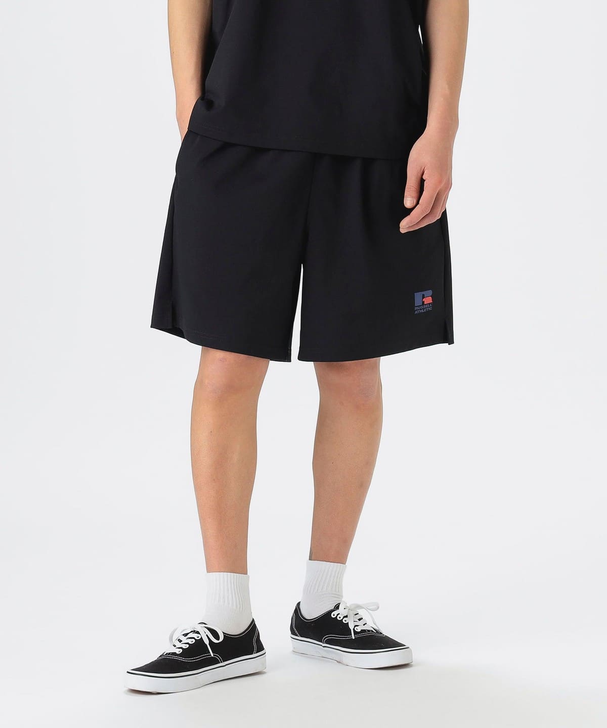 【別注】RUSSELL ATHLETIC ラッセルアスレチック / 吸水速乾 DRI-POWER SHORTS パンツ MEN BLACK L 【別注】RUSSELL ATHLETIC ラッセルアスレチック / 吸水速乾 DRI-POWER SHORTS パンツ MEN BLACK L