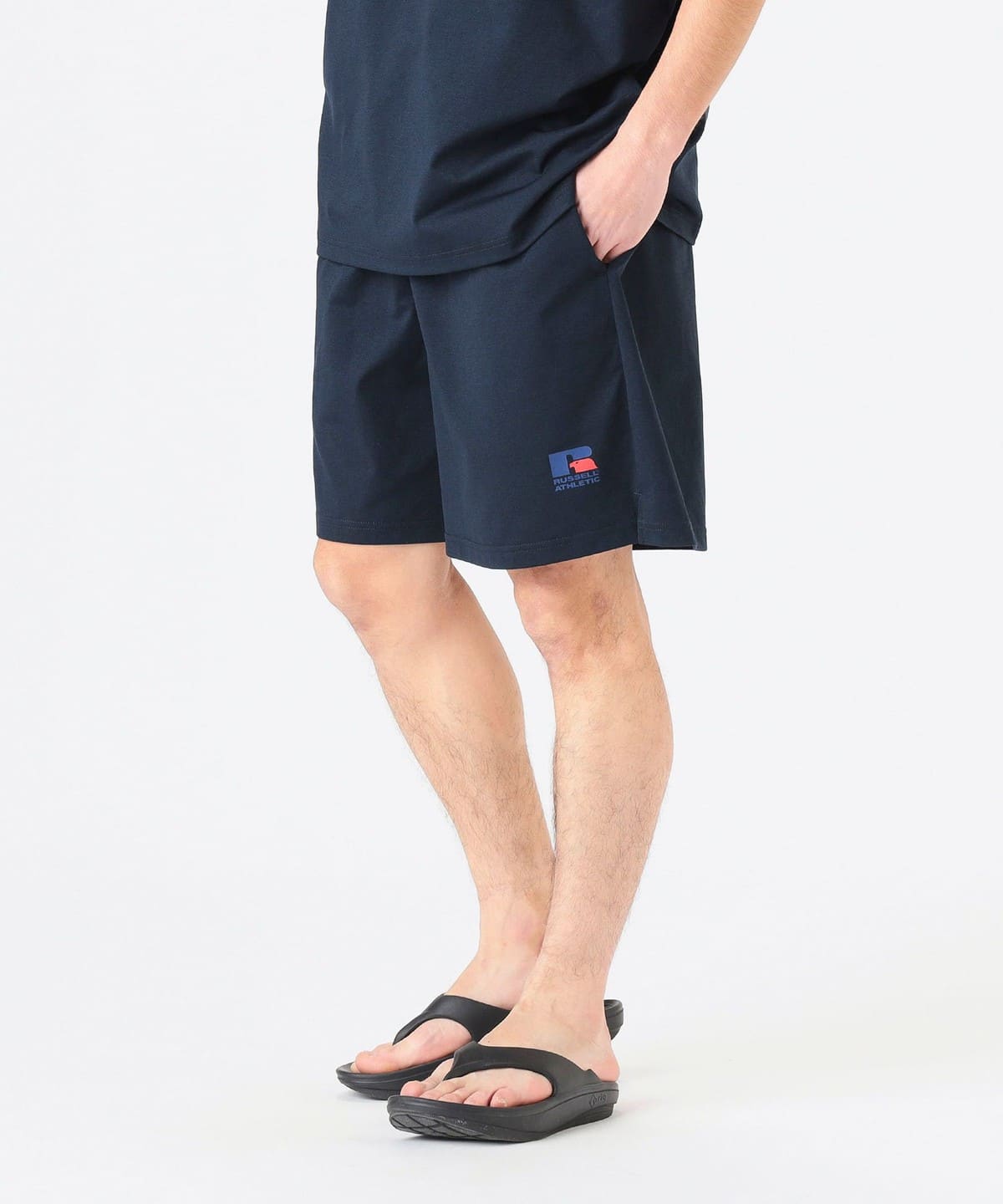 【別注】RUSSELL ATHLETIC ラッセルアスレチック / 吸水速乾 DRI-POWER SHORTS パンツ MEN NAVY L 【別注】RUSSELL ATHLETIC ラッセルアスレチック / 吸水速乾 DRI-POWER SHORTS パンツ MEN NAVY L