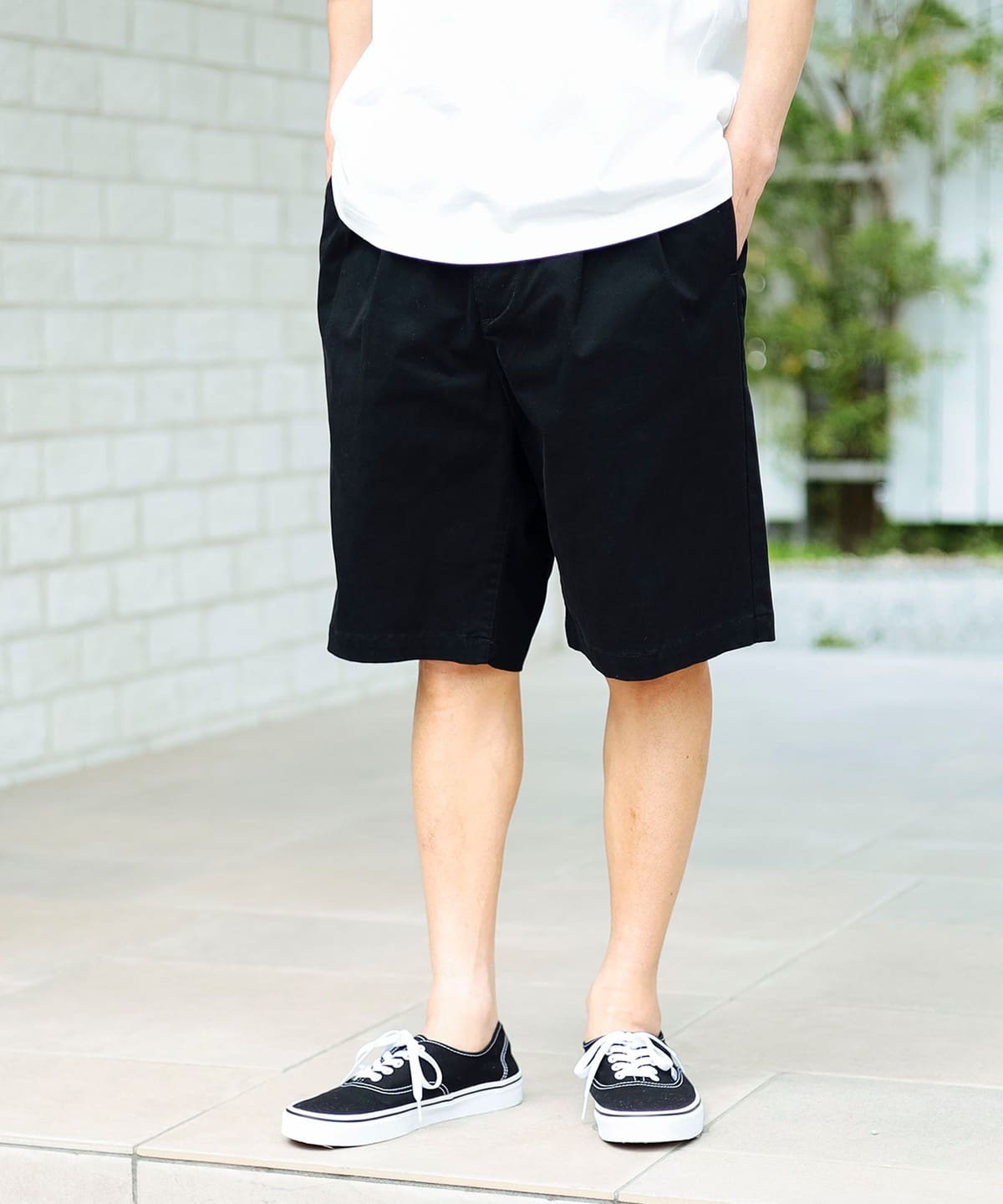 2タック ワイド ショーツ パンツ MEN BLACK M 2タック ワイド ショーツ パンツ MEN BLACK M