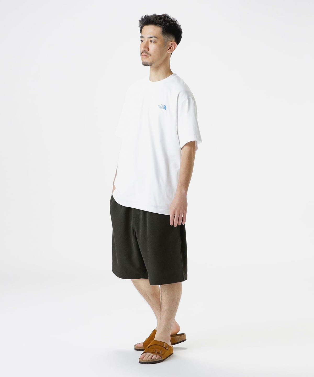 BEAMSワイドストレートショートパンツ アイスウォッシュS ウエスト～79cm B:MING by BEAMS（ビーミング by ビームス）ストレッチ 吸水速乾