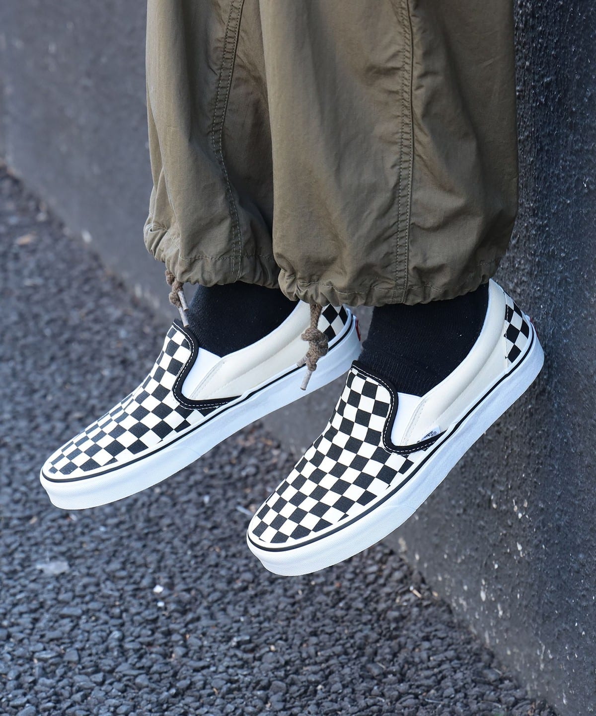 新品　VANS M   ワークパンツ サイズL　チェッカーフラッグ柄