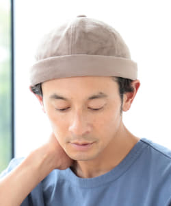 ▲フェイクスエード ロールキャップ