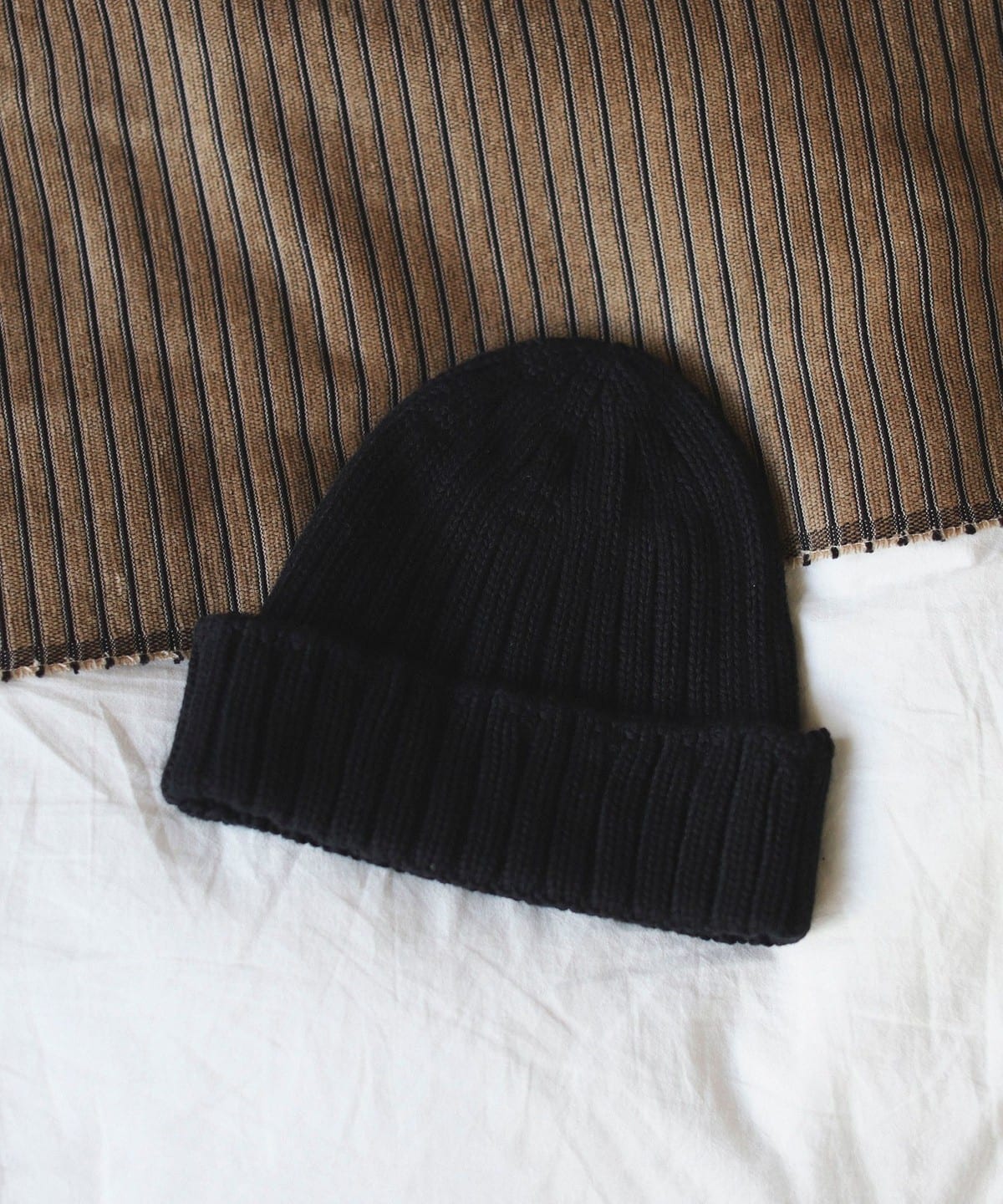 SIMPLE YET リサイクルコットン ワッチキャップ 帽子 MEN BLACK ONE SIZE SIMPLE YET リサイクルコットン ワッチキャップ 帽子 MEN BLACK ONE SIZE