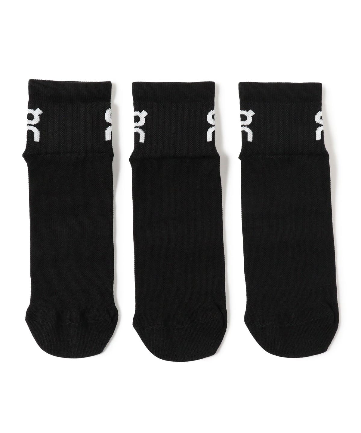 On オン / Logo Sock Mid 3P レッグウェア MEN BLACK S On オン / Logo Sock Mid 3P レッグウェア MEN BLACK S