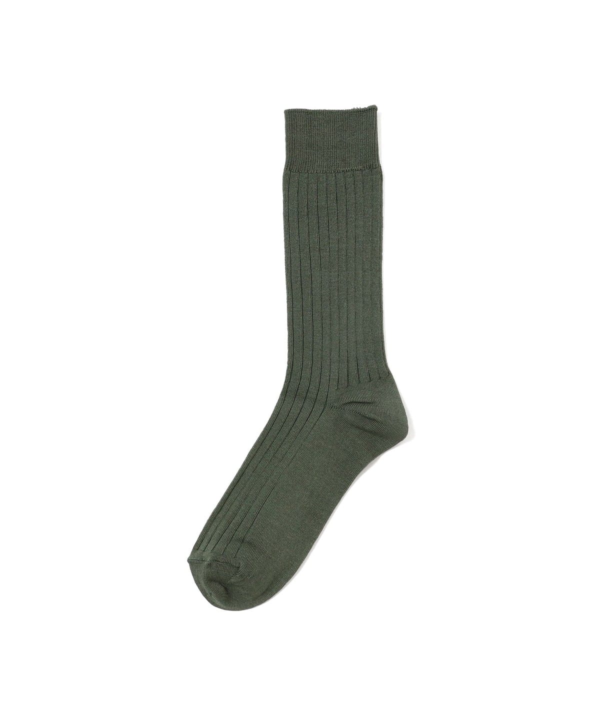 カラー リブソックス レッグウェア MEN ASH GREEN ONE SIZE カラー リブソックス レッグウェア MEN ASH GREEN ONE SIZE