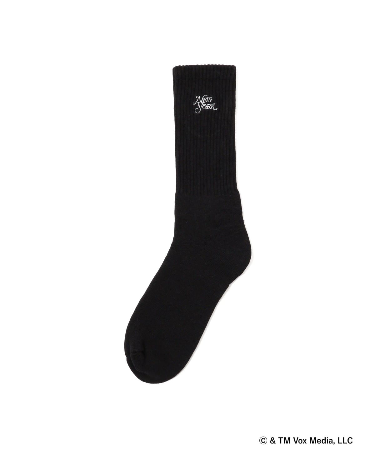 【別注】New York Magazine / 刺繍 ソックス レッグウェア MEN BLACK FREE 【別注】New York Magazine / 刺繍 ソックス レッグウェア MEN BLACK FREE