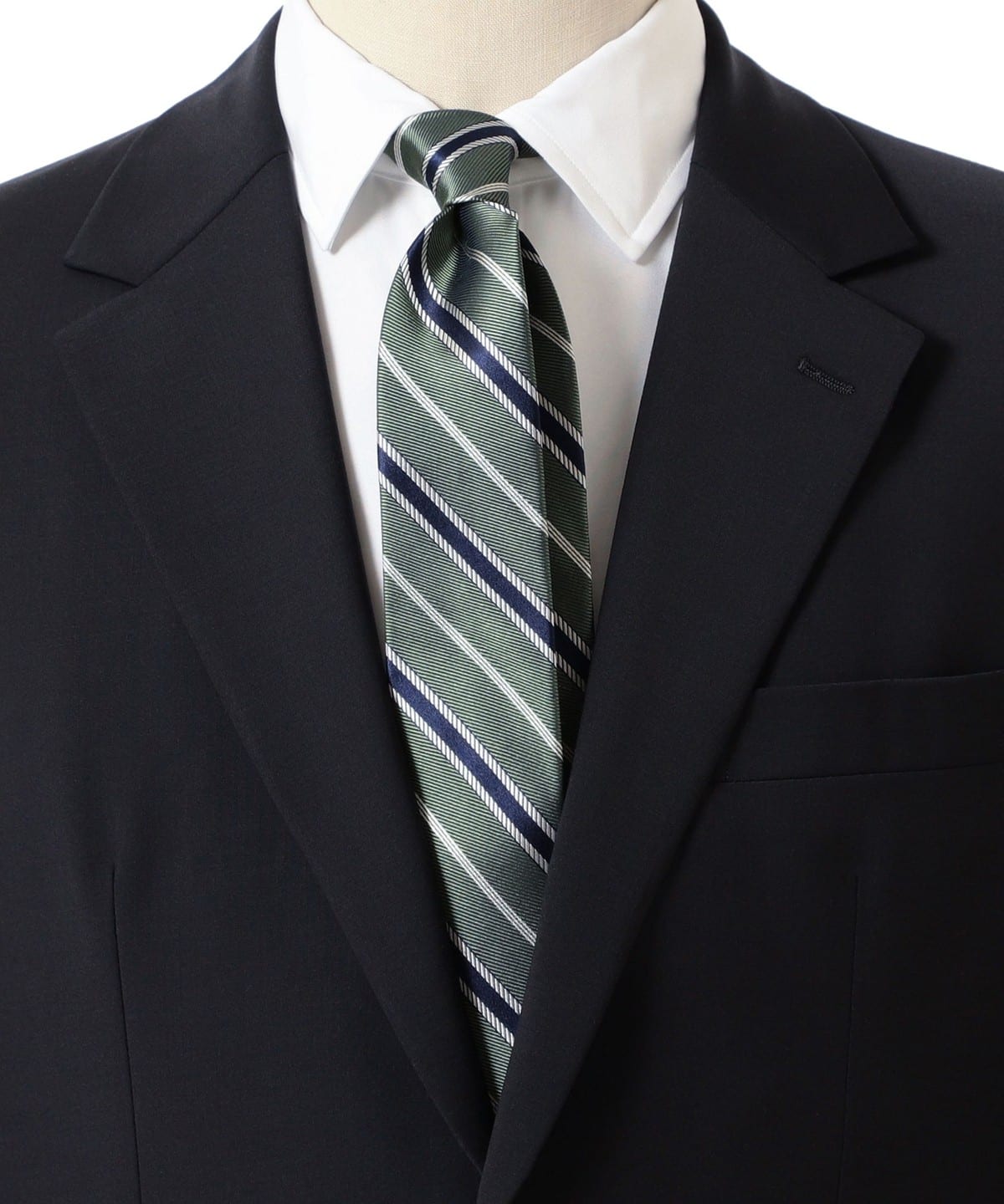 シルク ストライプ ナローネクタイ② 25SS スーツ・ネクタイ MEN LIGHT GREEN ONE SIZE シルク ストライプ ナローネクタイ② 25SS スーツ・ネクタイ MEN LIGHT GREEN ONE SIZE