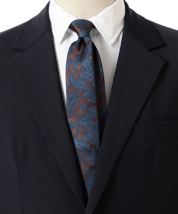 BEAMSf ネクタイ　ブルーグレー B:MING by BEAMS B:MING by BEAMS Paisley Narrow Necktie 25SS