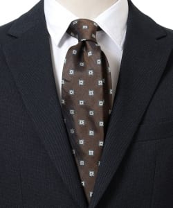 Silk small pattern necktie 24AW