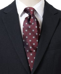 Silk small pattern necktie 24AW
