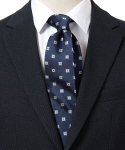 Silk small pattern necktie 24AW