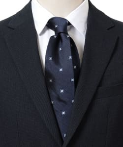 Silk small pattern necktie 24AW