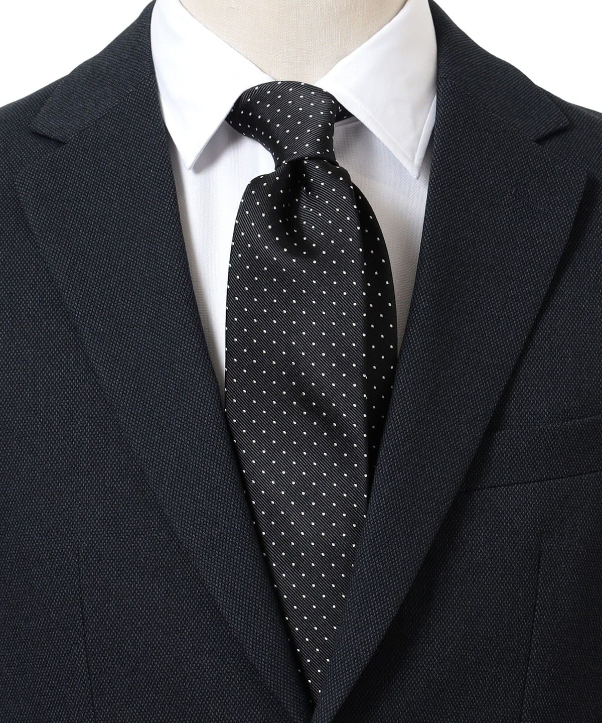シルク ドット ネクタイ 24AW スーツ・ネクタイ MEN BLACK ONE SIZE シルク ドット ネクタイ 24AW スーツ・ネクタイ MEN BLACK ONE SIZE