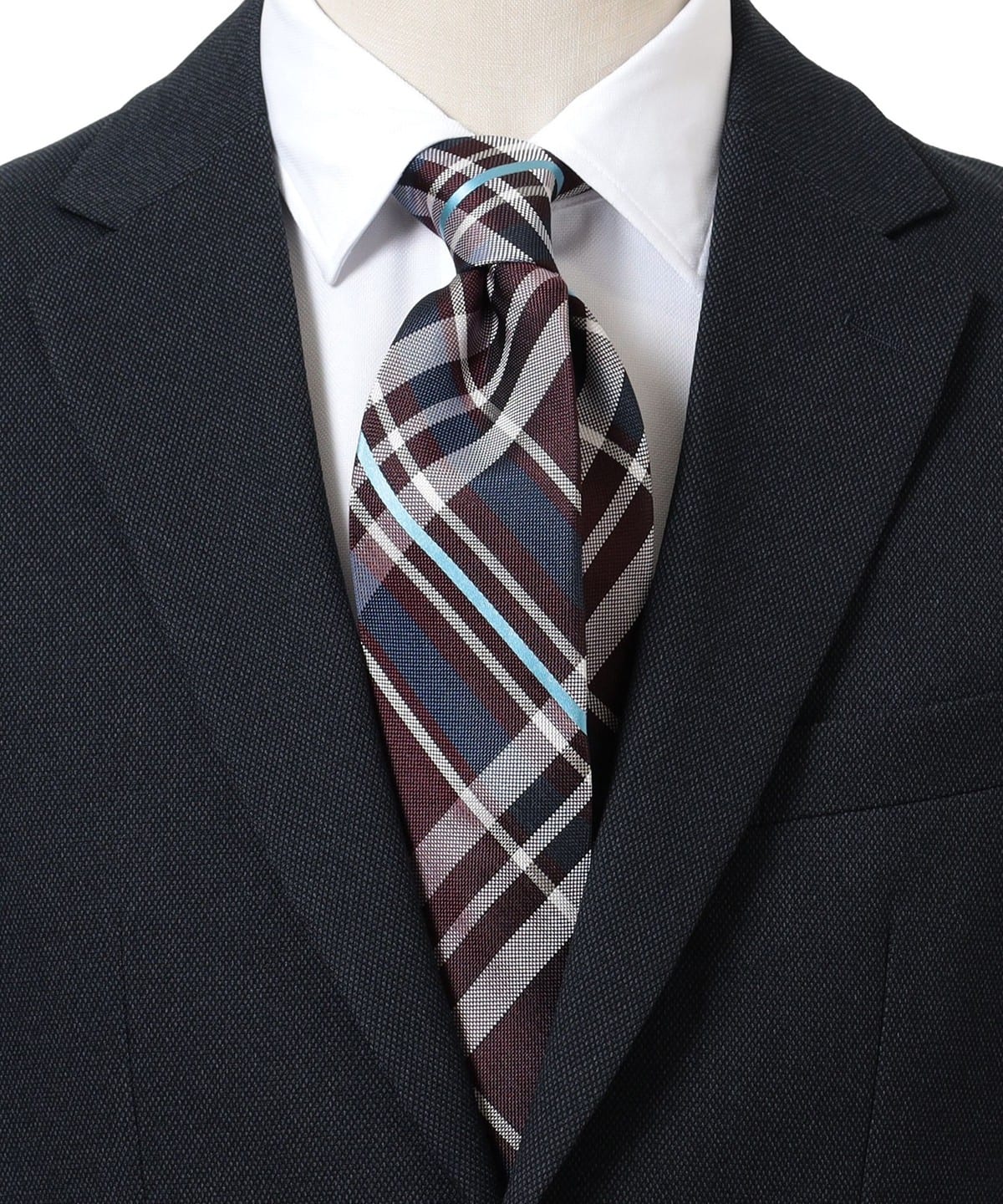 シルク チェック ネクタイ 24AW スーツ・ネクタイ MEN WINE ONE SIZE シルク チェック ネクタイ 24AW スーツ・ネクタイ MEN WINE ONE SIZE
